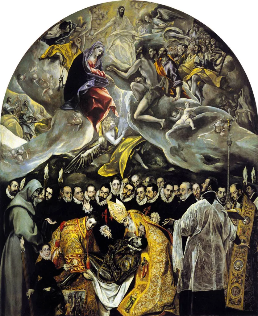 El Greco: El entierro del conde de Orgaz (1586) Church of Santo Tomé, Toledo.