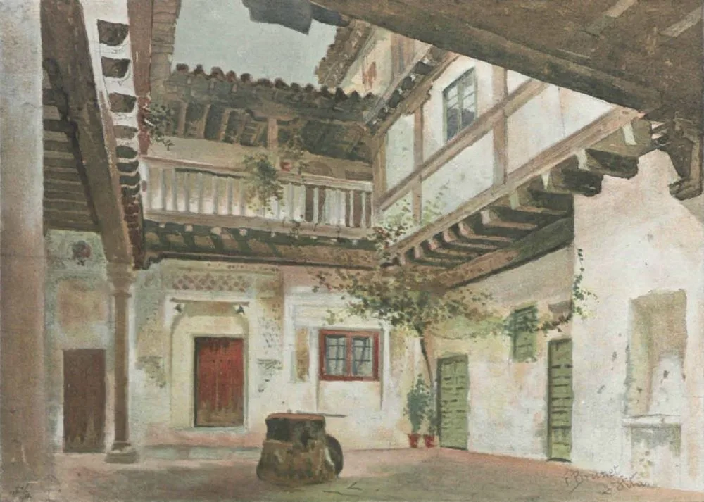 F. Brunet i Fita A Courtyard in the Jewish Quarter of Toledo (1899) in Salon Album