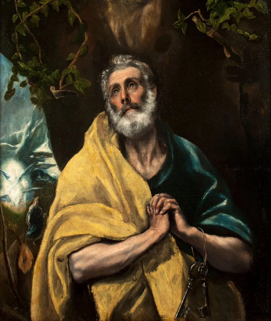 El Greco: The tears St. Peter or St. Peter in tears (1587-96) Museum of El Greco, Toledo.