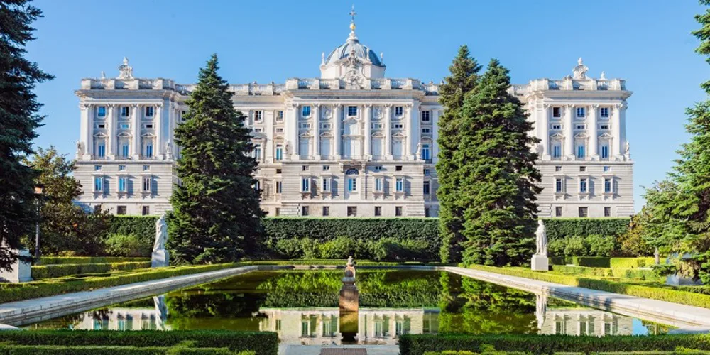 Madrid's Royal Palace: A Regal Splendor in the Heart of Spain, Standing as a Monument to Centuries of History and Grandeur.
