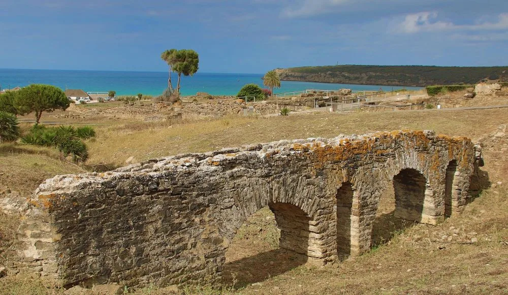 Vestiges of Roman Ingenuity: The Aqueduct of Baelo Claudia, a marvel of ancient engineering that once channeled life-giving waters to a thriving coastal city.