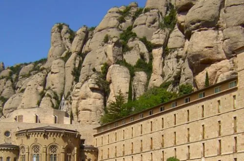 Embracing serenity amidst the rugged beauty of Montserrat 🏞️ – where nature's masterpiece meets spiritual sanctuary."
