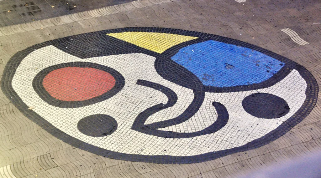 Joan Miró: Mosaic in La Rambla, Barcelona