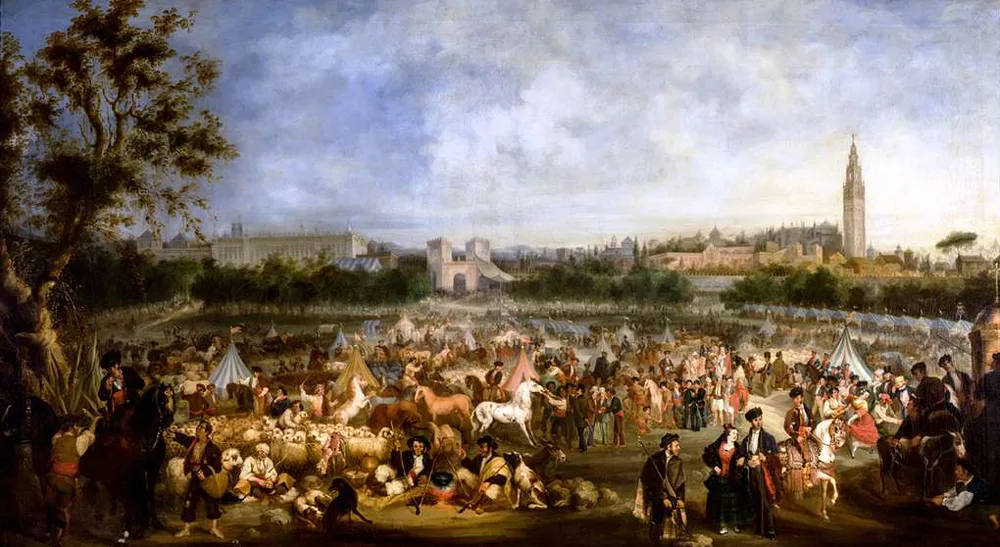 Andrés Cortés: La Feria de Sevilla (1852) oil on canvas, Seville City Council