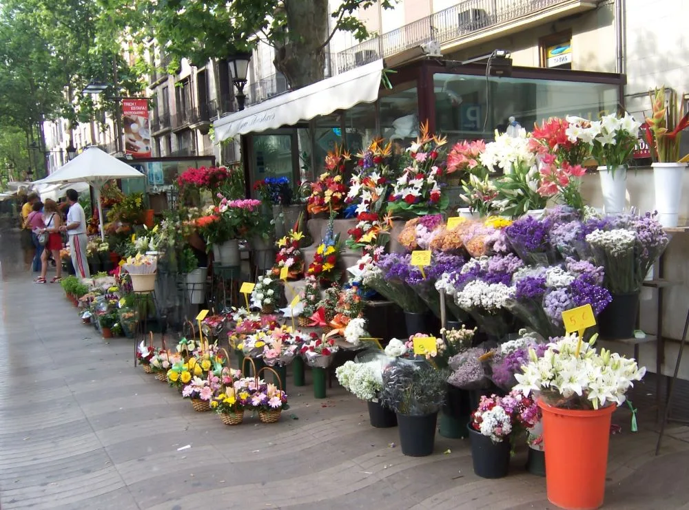 Flower stand in la Rambla, Barcelona