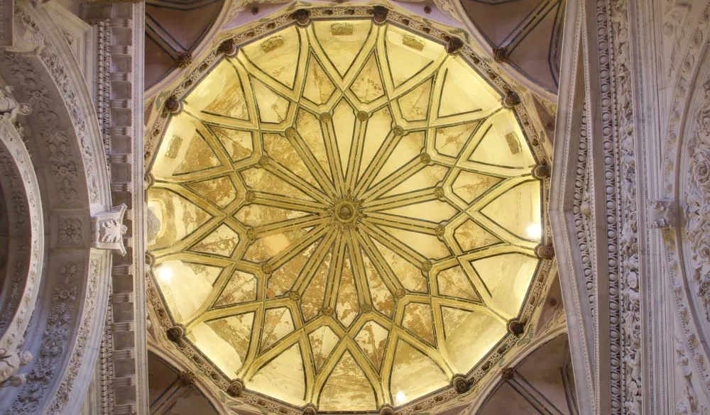 Fifteenth-century Gothic-Mudejar dome of the Chapter House of Santa Maria de las Cuevas or the "Cartuja" of Seville