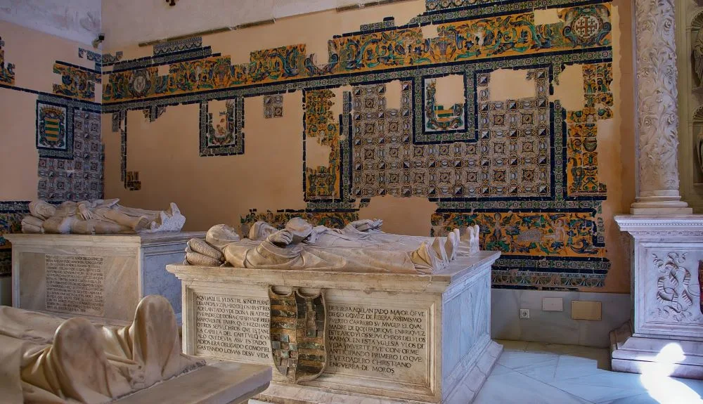 Medieval tombs of Perafán de Ribera (founder of the monastery) and his relatives in the Monastery of La Cartuja in Seville