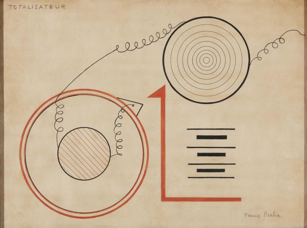 Francis Picabia: Totalizer (circa 1922), watercolor and ink on paperboard, On display in: Room 207.02 - Dalmau Gallery, Reina Sofía Museum, Madrid.