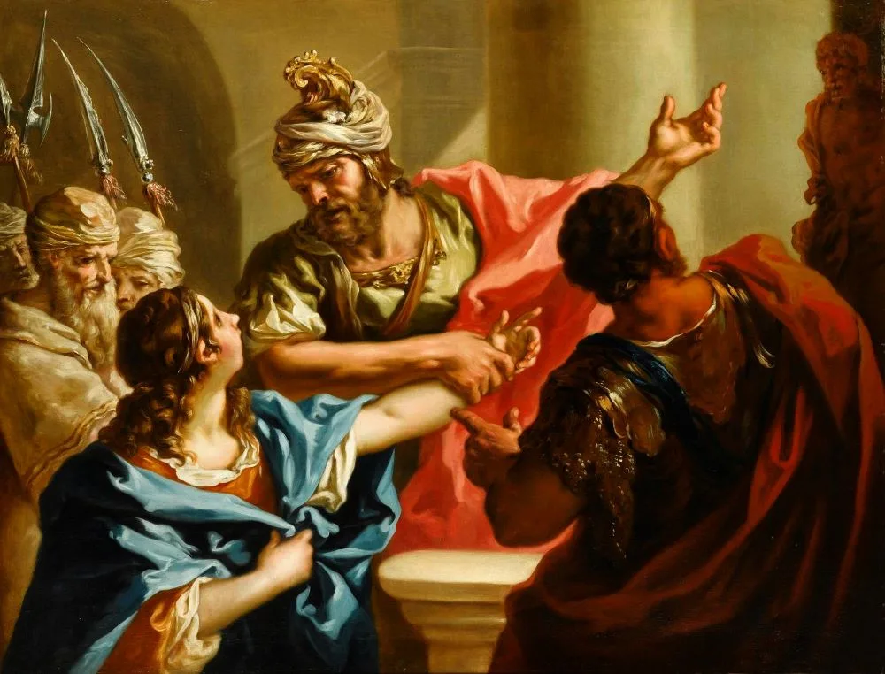 Giovanni Antonio Pellegrini: Hannibal Swearing to His Father to Always Be an Enemy of Rome (1731), oil on canvas.