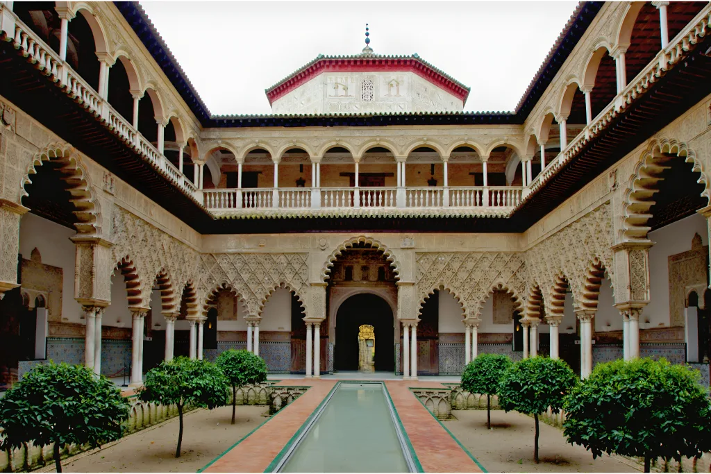 Courtyard of the Maidens in the AlcÃ¡zar of Seville