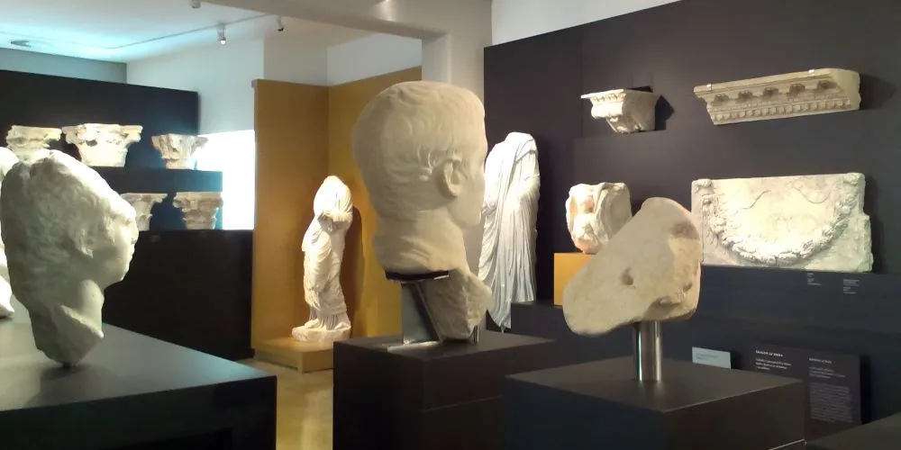 Artifacts on display at the Archaeological and Ethnological Museum of Córdoba, Spain, showcasing the rich history and cultural heritage of the region.
