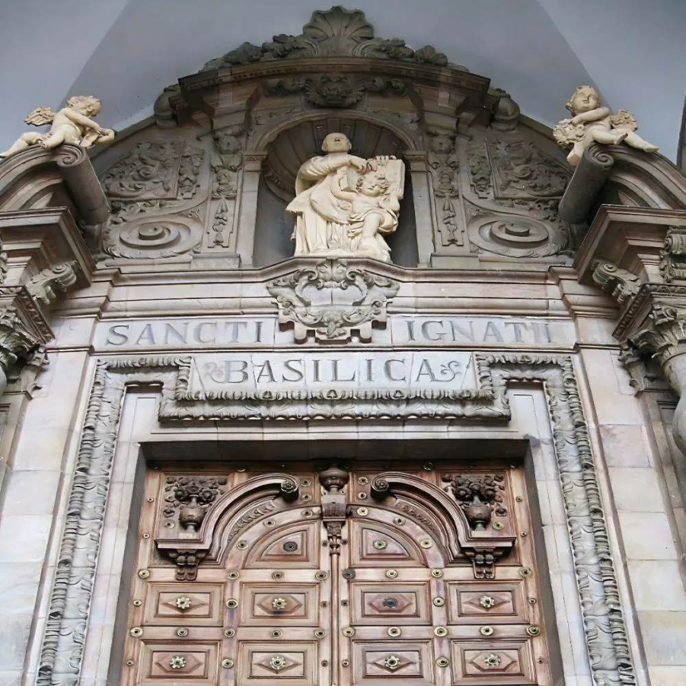 Sanctuary of San Ignacio de Loyola in Azpeitia, Gipuzkoa. Dedicated to Saint Ignatius of Loyola, the founder of the Jesuit order, the baroque-style basilica is a key pilgrimage site and a significant cultural landmark in the Basque Country.