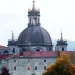 Exterior view of the Sanctuary of San Ignacio de Loyola in Azpeitia, Gipuzkoa, showcasing its baroque architecture and central dome.