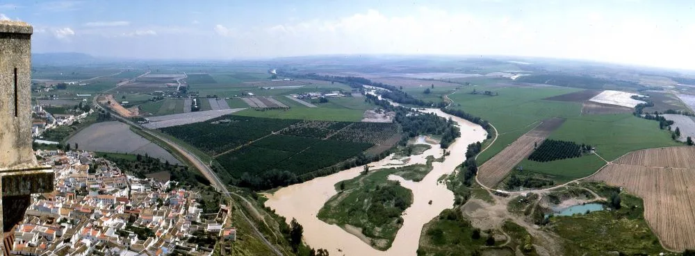 The Guadalquivir Valley from the Castle of Almodóvar del Río, Córdoba, Andalusia, Spain [Photograph Edited]. Credit: LBM1948. Wikimedia Commons. Licensed under CC BY-SA 4.0.