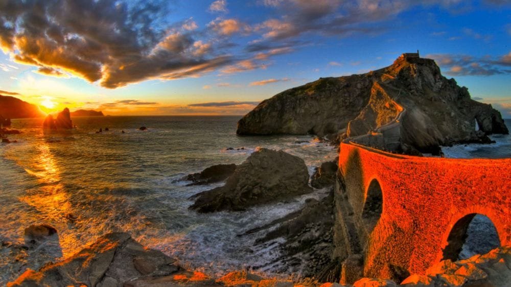 San Juan de Gaztelugatxe II [Edited Photograph]. Credit: Carlos Olmedillas. Licensed under Creative Commons Attribution-Share Alike 2.0 Generic.