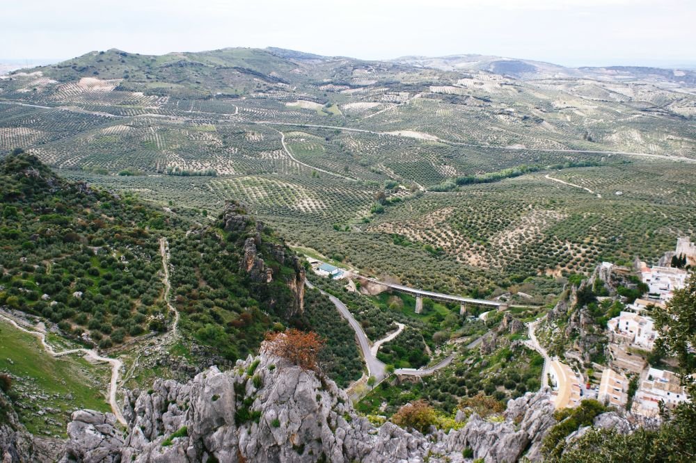 Former railway viaduct and olive groves near Zuheros, Andalusia [Photograph]. Credit: Hugh Llewelyn. Licensed under CC BY-SA 2.0. 