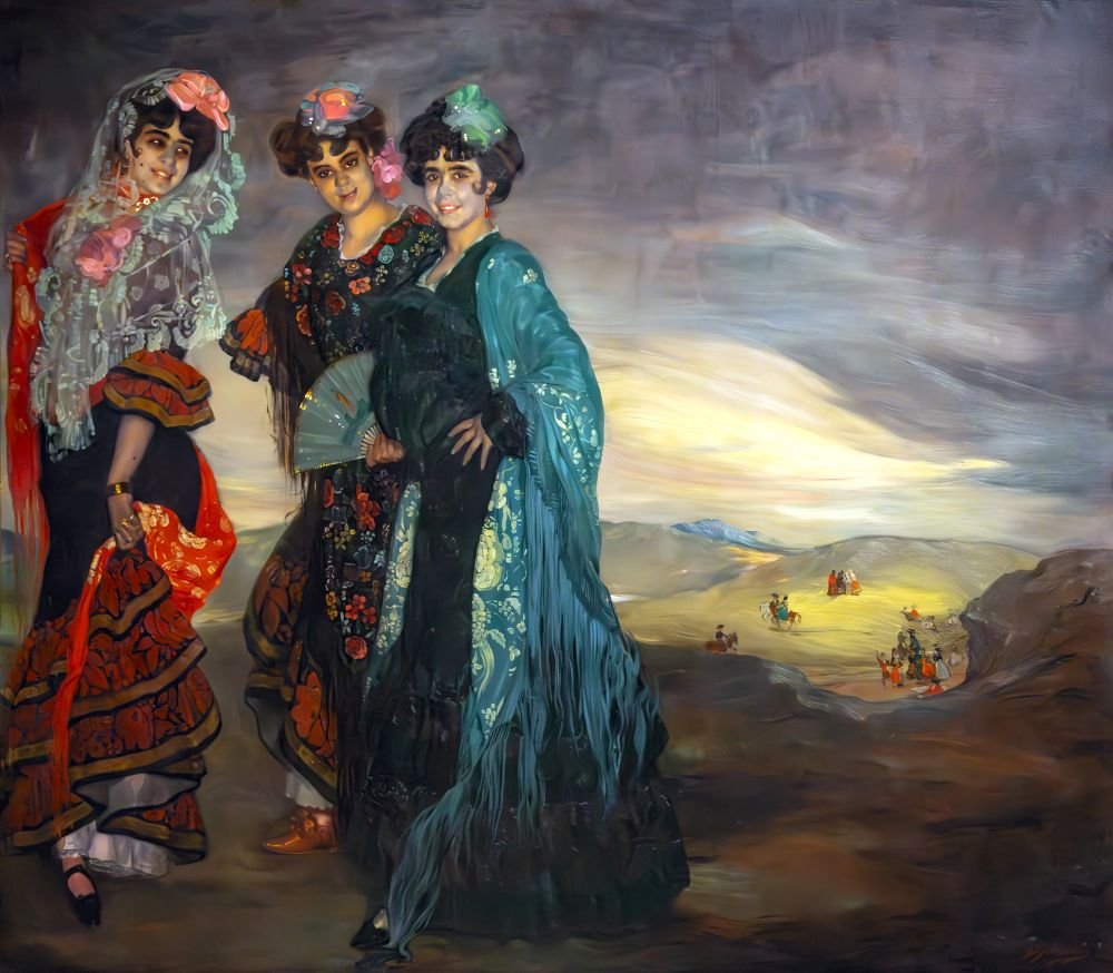 Ignacio Zuloaga: My Cousins (Les meves cosines, 1903), oil on canvas. Museu Nacional d'Art de Catalunya, Barcelona.
